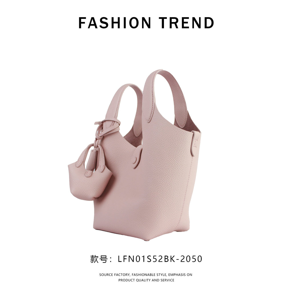 【$129.99】NiceBags new spring and summer bucket bag cowhide
