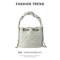 【$139.94】NiceBags new diamond chain crossbody small bag drawstring bucket bag