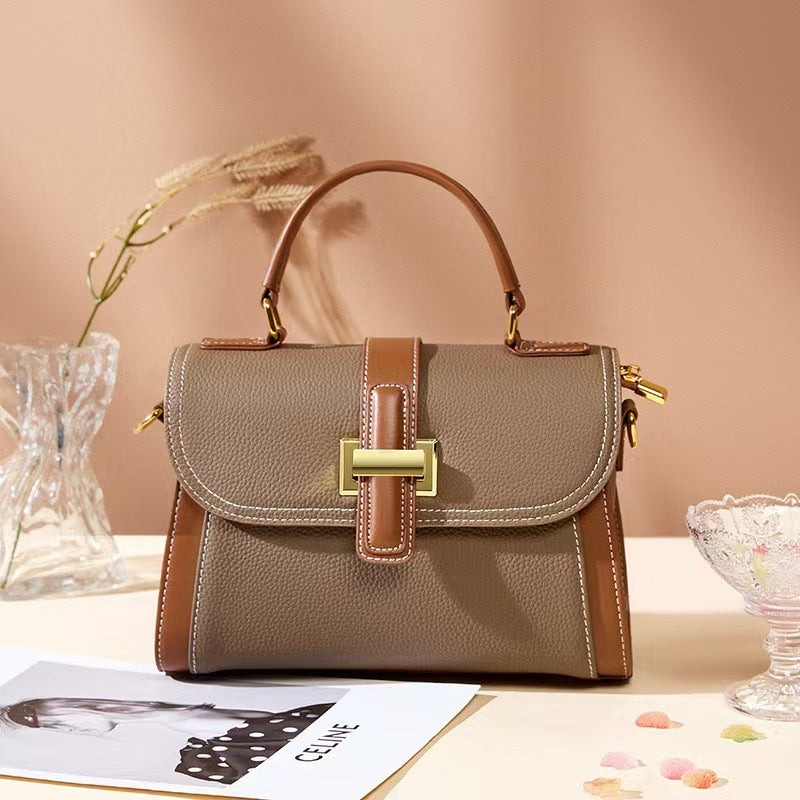 Premium Genuine Leather Women's Handbag – Luxury Shoulder Bag & Crossbody Purse
