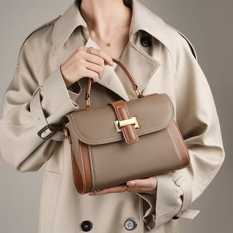 Premium Genuine Leather Women's Handbag – Luxury Shoulder Bag & Crossbody Purse