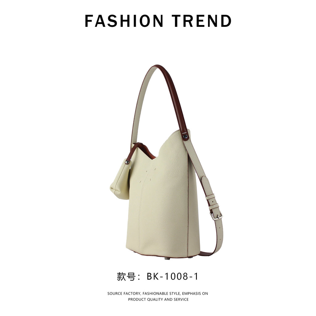 【$129.99】NiceBags celebrity style bucket bag one-shoulder hand-held tote bag