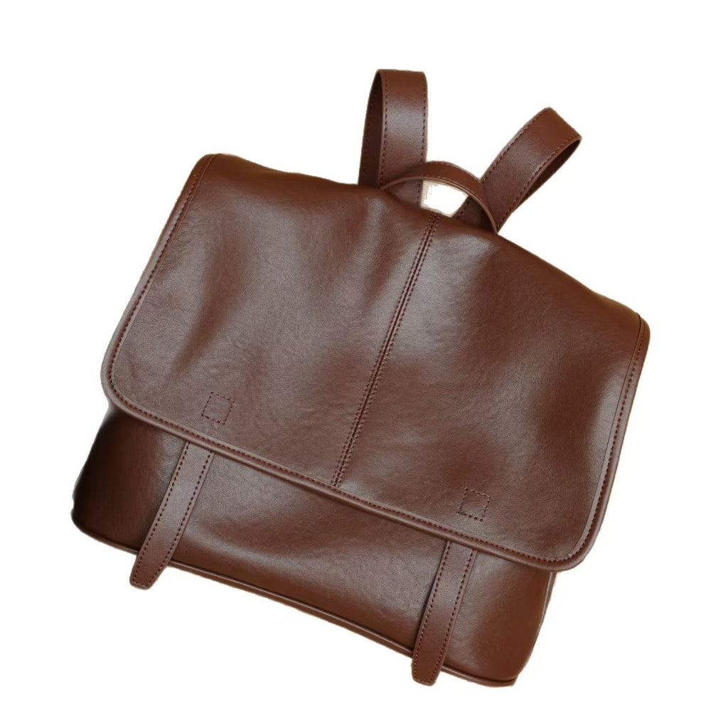 Women’s Genuine Leather Backpack – Vintage Large Capacity Travel & Everyday Shoulder Bag