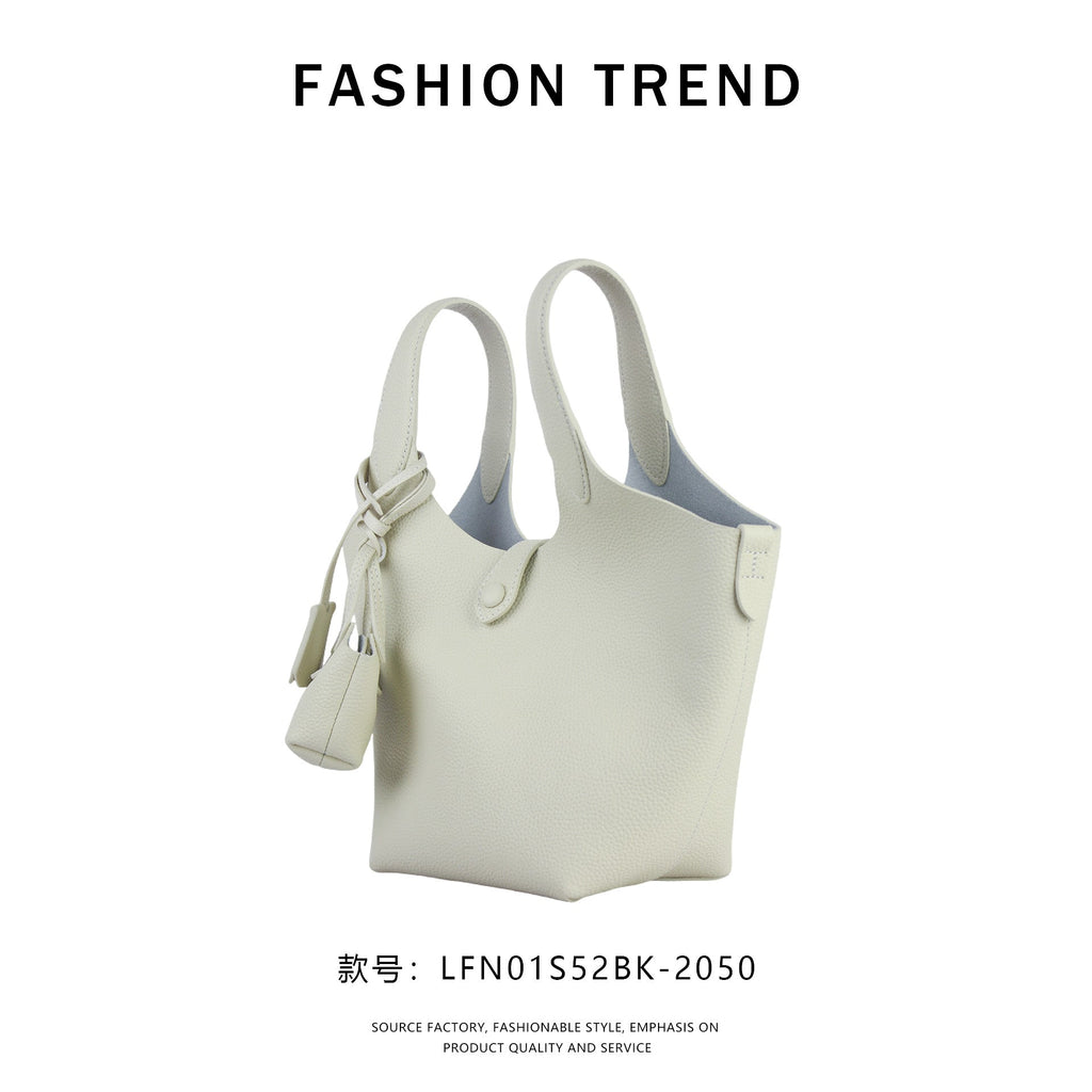 【$129.99】NiceBags new spring and summer bucket bag cowhide