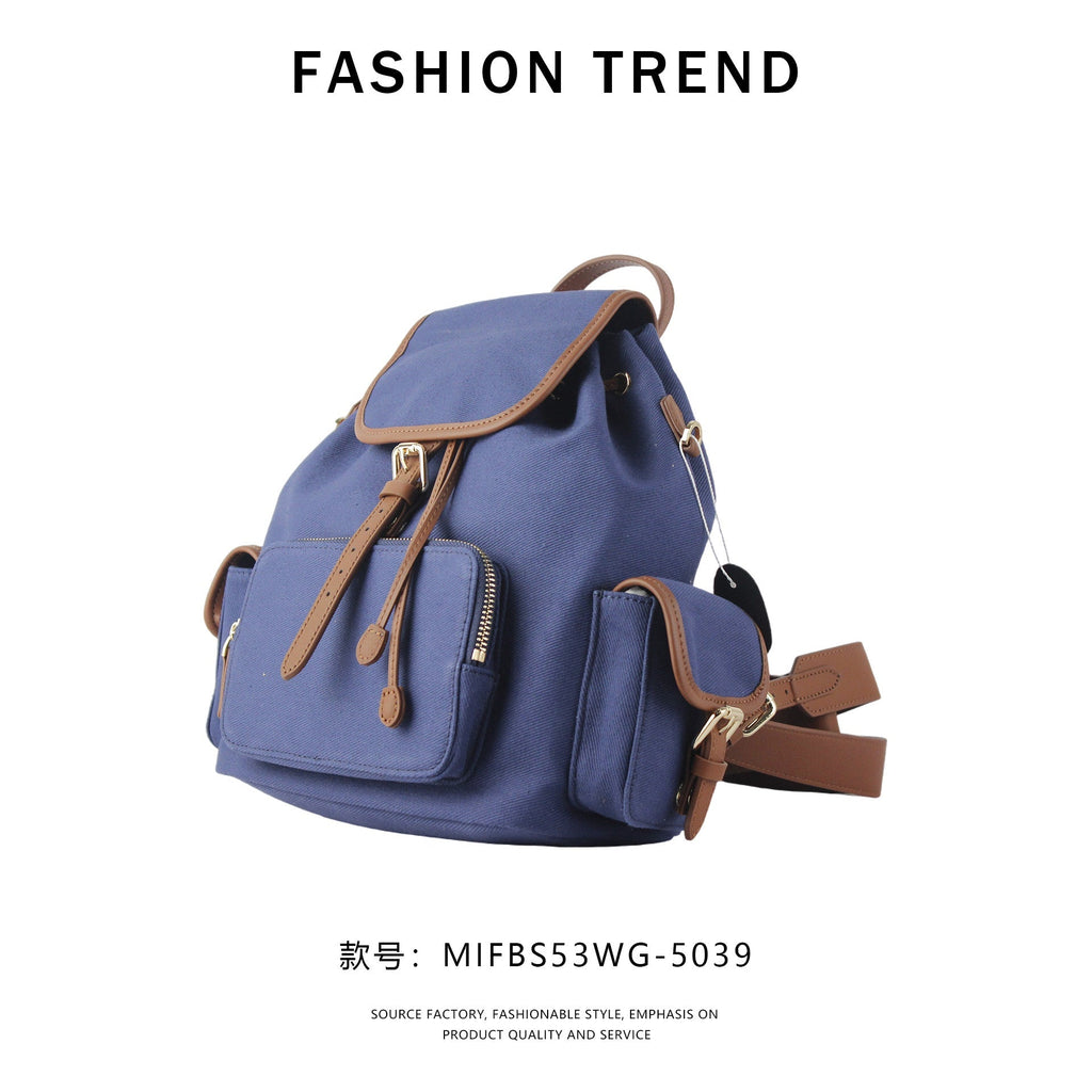 【$159.99】NiceBags retro college style backpack functional niche design bag