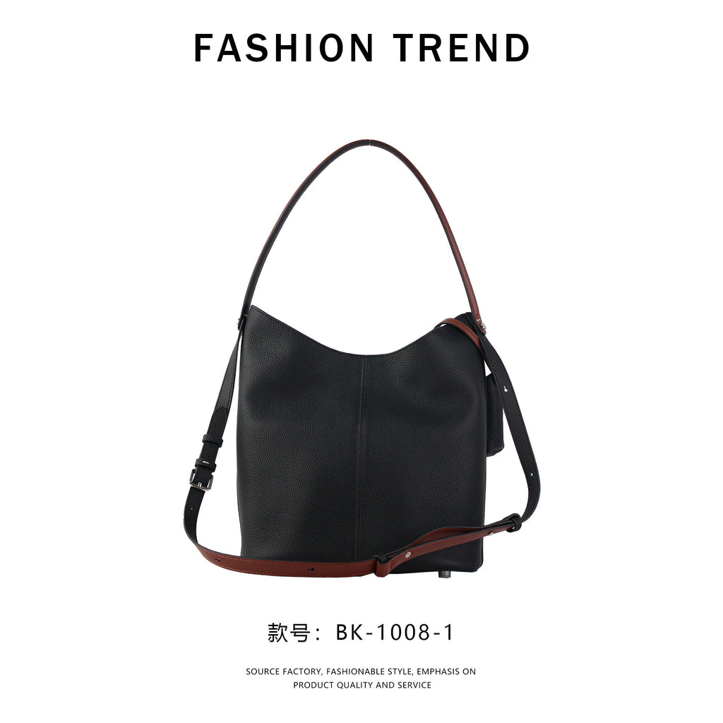 【$129.99】NiceBags celebrity style bucket bag one-shoulder hand-held tote bag