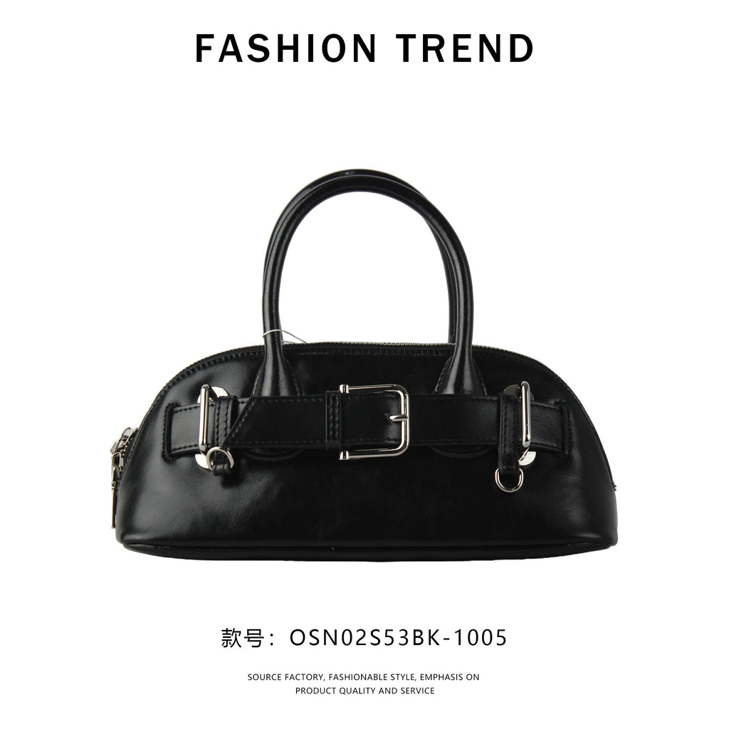 【$99.99】NiceBags2025 spring and summer new niche shell bag shoulder bag genuine leather handbag
