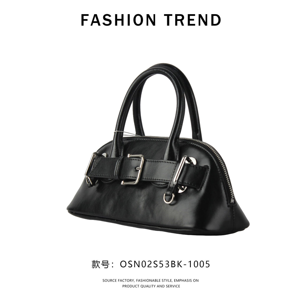 【$99.99】NiceBags2025 spring and summer new niche shell bag shoulder bag genuine leather handbag