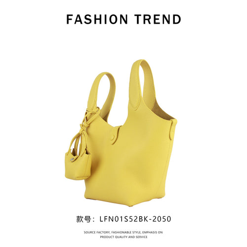 【$129.99】NiceBags new spring and summer bucket bag cowhide